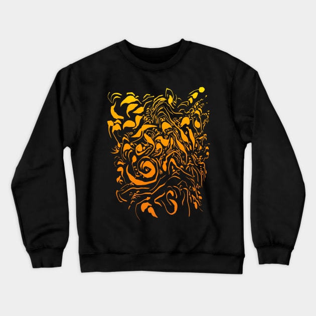 abstract flames - fire tattoo design Crewneck Sweatshirt by Nikokosmos